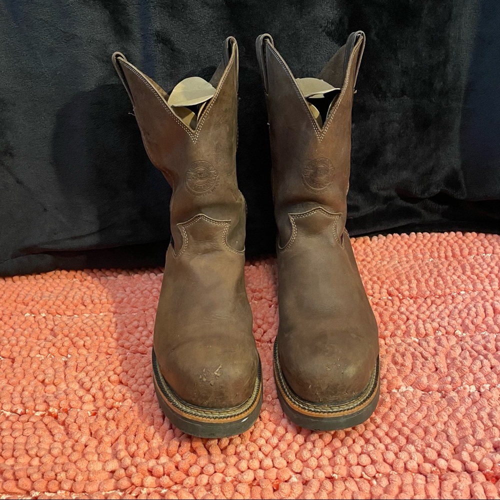 The Original Justin Work Boots style #4443 - Steel Toe, oil and slip resistant!